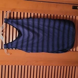 Athleta Tank Top Black Blue Size Medium